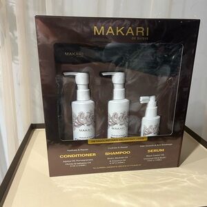Makari De Suisse Hair Care Gift Set Shampoo Conditioner Serum Brush NIB